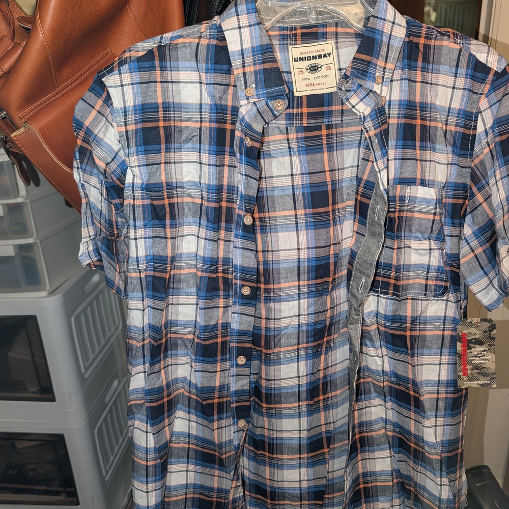 Unionbay Men's Blue Plaid Shirt